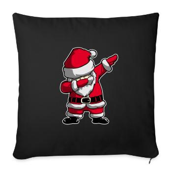 Dabbender Weihnachtsmann Dabbing Santa Geschenk - Sofakissenbezug 45 x 45 cm - Schwarz - Vorne