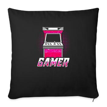 Gaming Gaming Gaming Gaming Gaming Gaming Gaming - Sofakissenbezug 45 x 45 cm - Schwarz - Vorne