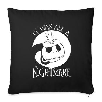 Nightmare Halloween T-shirt gift creepy dream - Sofa pillowcase 17,3'' x 17,3'' (45 x 45 cm) - black - Front