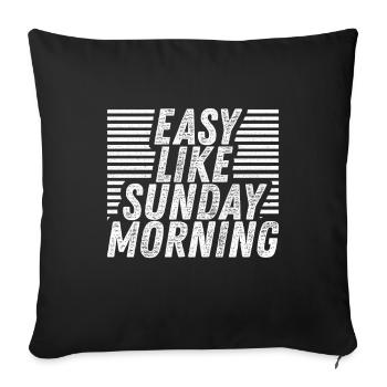 Facile comme dimanche matin - Housse de coussin décorative 45 x 45 cm - noir - Devant