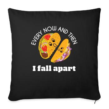 Taco taco - Sofa pillowcase 17,3'' x 17,3'' (45 x 45 cm) - black - Front