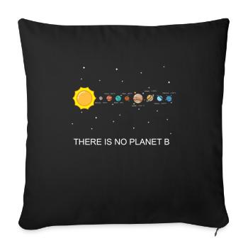 There is no Planet B solar system - Sofa pillowcase 17,3'' x 17,3'' (45 x 45 cm) - black - Front