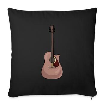 Gitarre - Sofakissenbezug 45 x 45 cm - Schwarz - Vorne