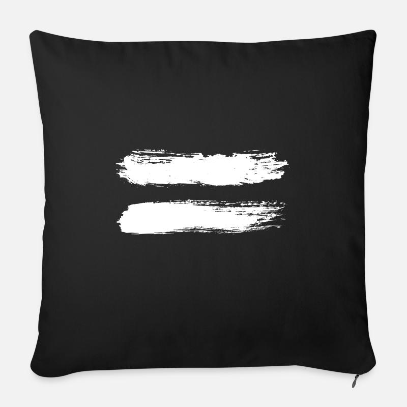 Pride égalité gay arc-en-ciel égale - Housse de coussin décorative 45 x 45 cm - noir