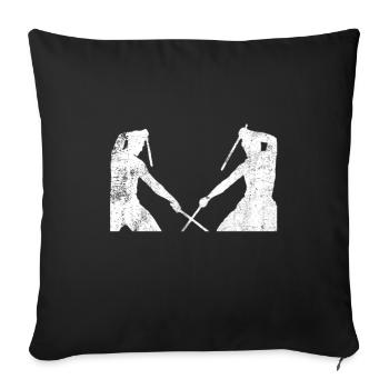 Escrima Arnis Kali - Sofakissenbezug 45 x 45 cm - Schwarz - Vorne