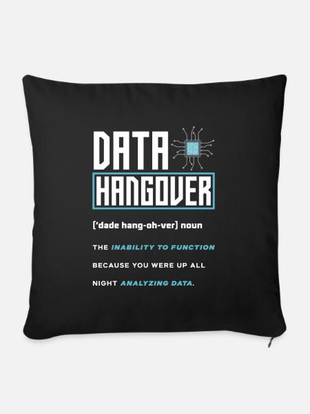 Daten-Engineering Datenanalyse - Sofakissenbezug 45 x 45 cm - Schwarz