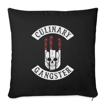 Culinary Gangster for Cooking Lovers and Chefs - Sofa pillowcase 17,3'' x 17,3'' (45 x 45 cm) - black - Front