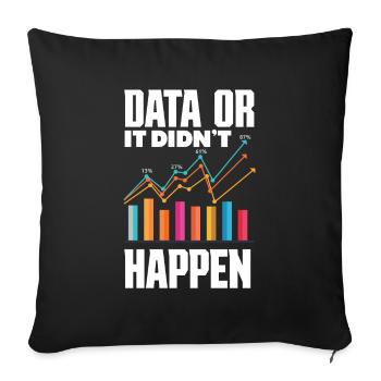 Datenanalyse Datentechnik Business Intelligence - Sofakissenbezug 45 x 45 cm - Schwarz - Vorne