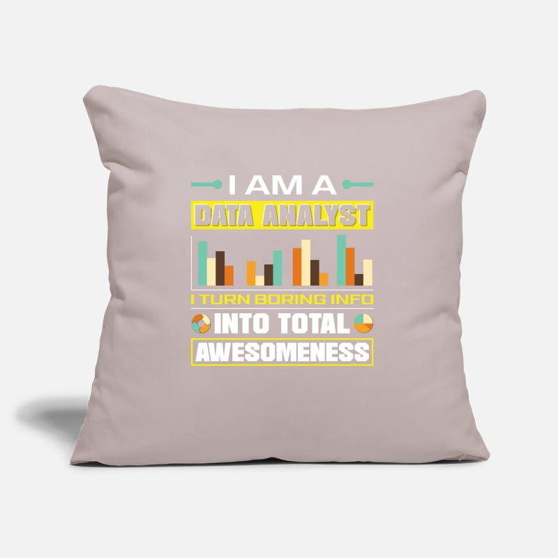 Data Analysis Data Technology Lustiger Sofa pillowcase 17,3'' x 17,3'' (45 x 45 cm)
