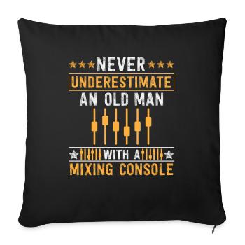 Funny Disc Jockey Gift Design - Sofa pillowcase 17,3'' x 17,3'' (45 x 45 cm) - black - Front