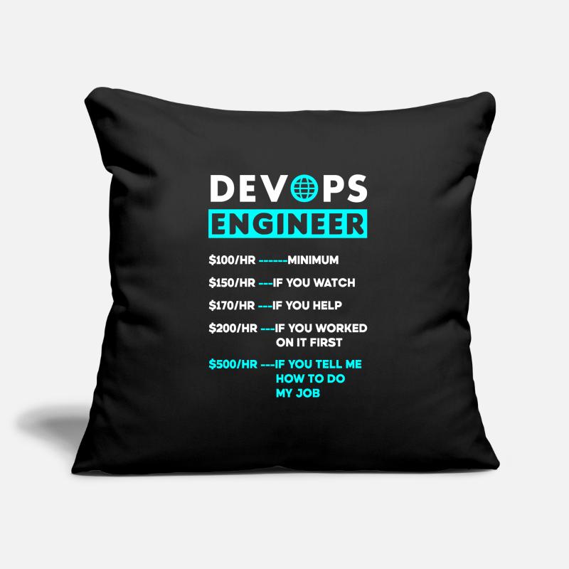 DevOps Engineer Cloud Computing Hourly Rate Sofa pillowcase 17,3'' x 17,3'' (45 x 45 cm)