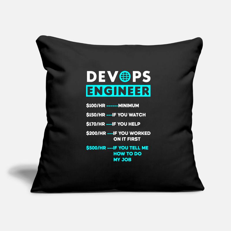 DevOps Engineer Cloud Computing Hourly Rate Sofa pillowcase 17,3'' x 17,3'' (45 x 45 cm)