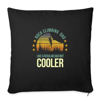 Funny Rock Climbing Dad Cool Climb Climber Fan - Sofa pillowcase 17,3'' x 17,3'' (45 x 45 cm) - black - Front