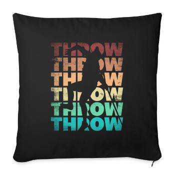 Track and Field Javelin Throwing Thrower - Sofa pillowcase 17,3'' x 17,3'' (45 x 45 cm) - black - Front