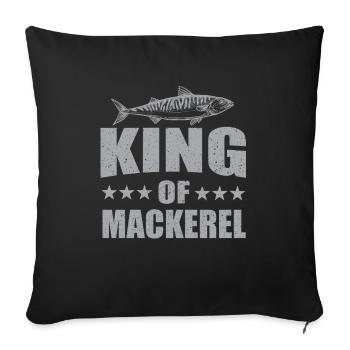 Roi du maquereau - Housse de coussin décorative 45 x 45 cm - noir - Devant