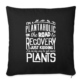 Horticulture Horticulturist Gardening Plantaholic - Sofa pillowcase 17,3'' x 17,3'' (45 x 45 cm) - black - Front
