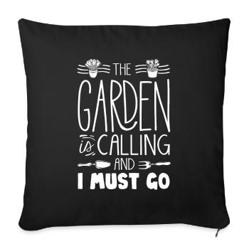 Horticulture Horticulturist Gardening Is Calling - Sofa pillowcase 17,3'' x 17,3'' (45 x 45 cm) - black - Front