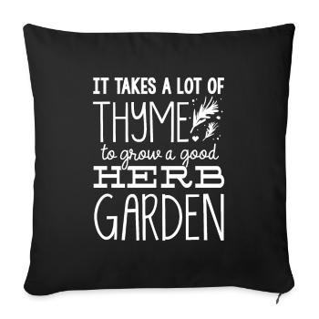 Horticulture Horticulturist Gardening Thyme - Sofa pillowcase 17,3'' x 17,3'' (45 x 45 cm) - black - Front