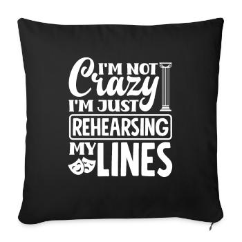 Theater Thespian Theatrical Thespianism Just - Sofa pillowcase 17,3'' x 17,3'' (45 x 45 cm) - black - Front