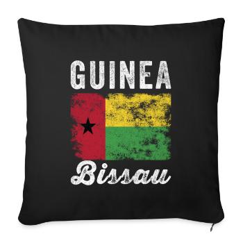 Guinea Bissau Flag Distressed - Sofa pillowcase 17,3'' x 17,3'' (45 x 45 cm) - black - Front
