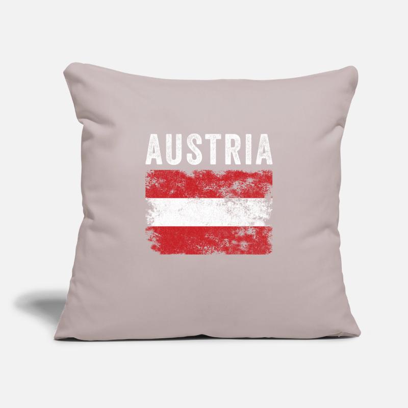 Austria Flag Distressed - Austrian Flag Sofa pillowcase 17,3'' x 17,3'' (45 x 45 cm)
