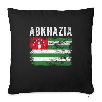 Abkhazia Flag Distressed - Abkhaz Flag - Sofa pillowcase 17,3'' x 17,3'' (45 x 45 cm) - black - Front