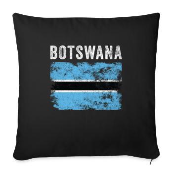 Botswana Flag Distressed Botswanian Flag - Sofa pillowcase 17,3'' x 17,3'' (45 x 45 cm) - black - Front