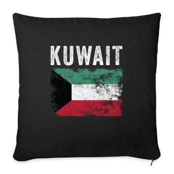 Kuwait Flag Distressed - Kuwaiti Flag - Sofa pillowcase 17,3'' x 17,3'' (45 x 45 cm) - black - Front