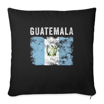 Guatemala Flag Vintage - Guatemalan Flag - Sofa pillowcase 17,3'' x 17,3'' (45 x 45 cm) - black - Front
