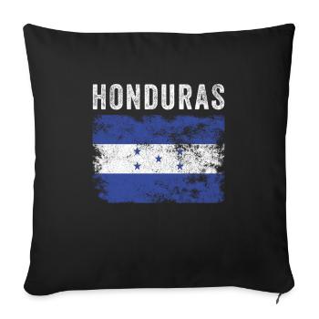 Honduras Flag Distressed - Honduran Flag - Sofa pillowcase 17,3'' x 17,3'' (45 x 45 cm) - black - Front