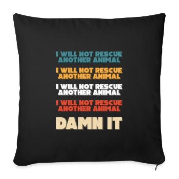 Animal Control Officer Funny Pun - Sofa pillowcase 17,3'' x 17,3'' (45 x 45 cm) - black - Front
