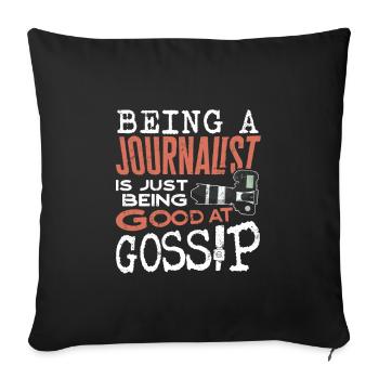Journalist Journalism Newsperson Pun - Sofa pillowcase 17,3'' x 17,3'' (45 x 45 cm) - black - Front