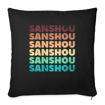 Chinese Martial Arts Chinese Boxing Sanshou - Sofa pillowcase 17,3'' x 17,3'' (45 x 45 cm) - black - Front