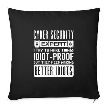 Cyber Security Professional Expert Ethical Hacker - Sofakissenbezug 45 x 45 cm - Schwarz - Vorne