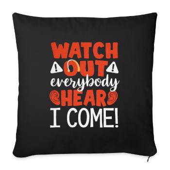 Pediatric Audiologist Audiology Heaing Aid Hear I - Sofa pillowcase 17,3'' x 17,3'' (45 x 45 cm) - black - Front