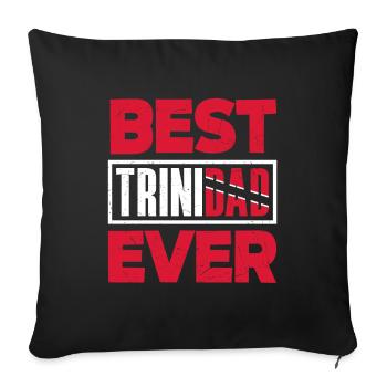 Trinité-et-Tobago Drapeau Trinidadien Meilleur - Housse de coussin décorative 45 x 45 cm - noir - Devant
