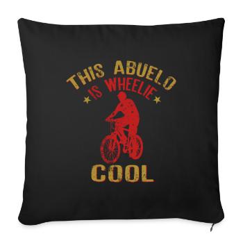 This Abuelo is Wheelie Cool Funny Quote for - Sofa pillowcase 17,3'' x 17,3'' (45 x 45 cm) - black - Front
