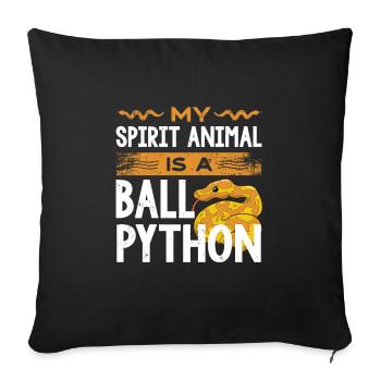 My Spirit Animal Is A Banana Ball Python - Sofa pillowcase 17,3'' x 17,3'' (45 x 45 cm) - black - Front