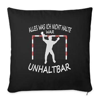 Handballer Torwart Handball Mannschaft Team - Sofakissenbezug 45 x 45 cm - Schwarz - Vorne