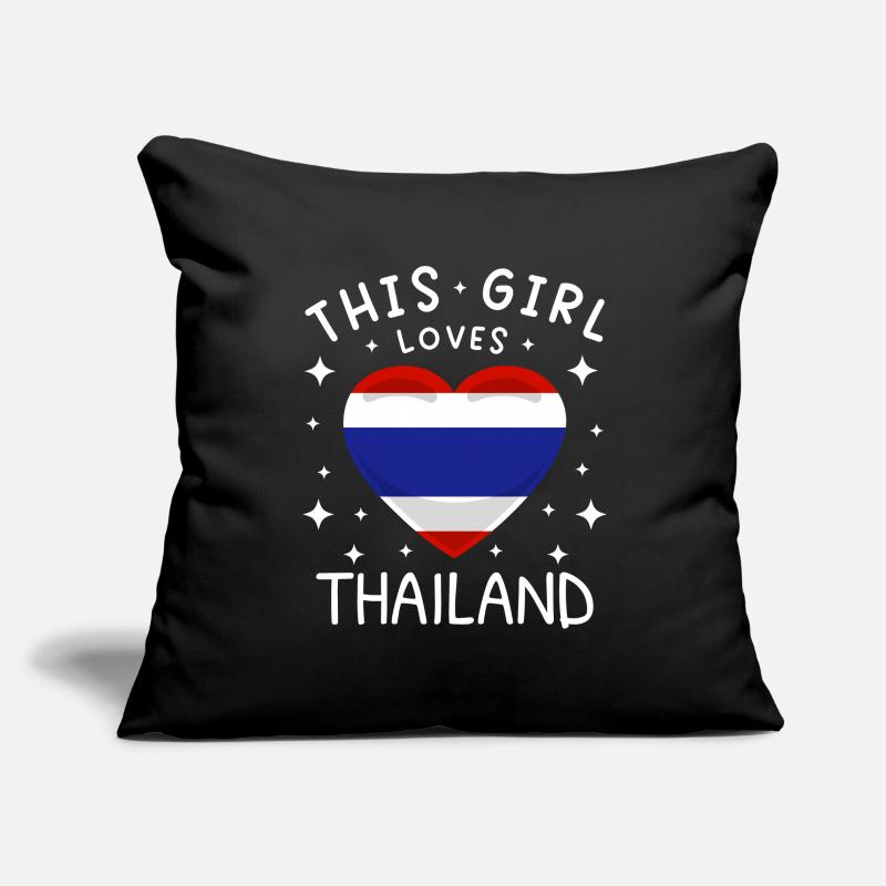 Thaïlande Drapeau Thaïlandais Drapeau utilisé Look Housse de coussin décorative 45 x 45 cm