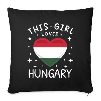Hungary Flag Hungarian flag Balaton Hungary - Sofa pillowcase 17,3'' x 17,3'' (45 x 45 cm) - black - Front