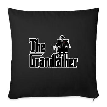 The Grandfather Funny Gift for Grandpas product - Sofa pillowcase 17,3'' x 17,3'' (45 x 45 cm) - black - Front