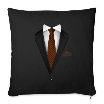 Tuxedo with a Tie For Weddings And Special - Sofa pillowcase 17,3'' x 17,3'' (45 x 45 cm) - black - Front