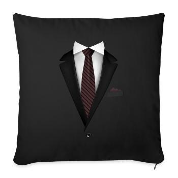 Tuxedo with a Tie For Weddings And Special - Sofa pillowcase 17,3'' x 17,3'' (45 x 45 cm) - black - Front