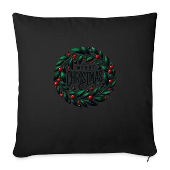 Merry Christmas design Funny Gift for Xmas Lovers - Sofa pillowcase 17,3'' x 17,3'' (45 x 45 cm) - black - Front