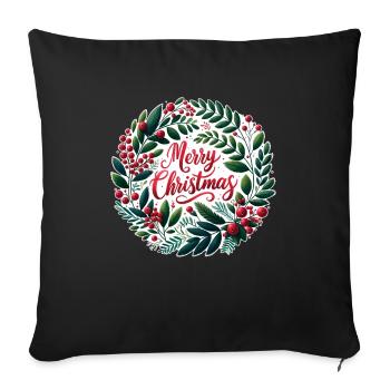 Merry Christmas design Funny Gift for Xmas Lovers - Sofa pillowcase 17,3'' x 17,3'' (45 x 45 cm) - black - Front