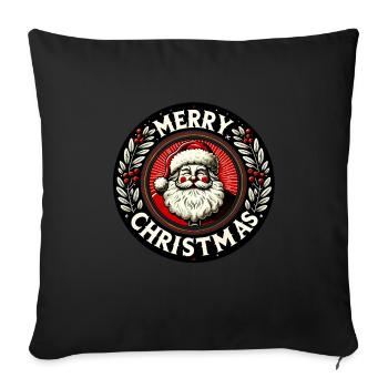 Santa Claus design Funny Gift for Xmas Lovers - Sofa pillowcase 17,3'' x 17,3'' (45 x 45 cm) - black - Front