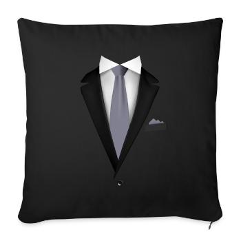 Tuxedo with a Tie For Weddings And Special - Sofa pillowcase 17,3'' x 17,3'' (45 x 45 cm) - black - Front