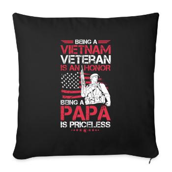 Being A Vietnam Veteran Is A Honor Cool Gift For - Sofa pillowcase 17,3'' x 17,3'' (45 x 45 cm) - black - Front