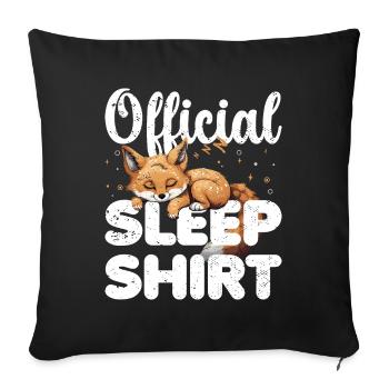 Fuchs Official Sleep Shirt Lazy Relax - Sofa pillowcase 17,3'' x 17,3'' (45 x 45 cm) - black - Front